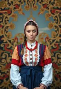 Traditional Hungarian Dress face swap