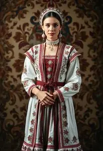 Traditional Latvian Wedding Dress face swap