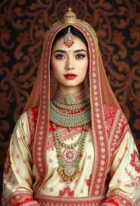 Traditional Nepali Wedding Dress face swap