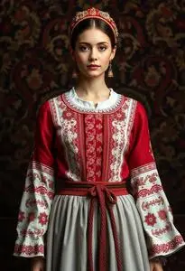 Traditional Slovenian Wedding Dress face swap