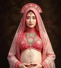 Traditional Wedding Dress Hide Pregnancy face swap