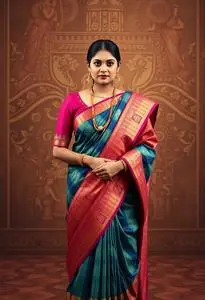 Trend Pattu Saree face swap