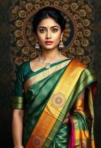 Trending Pattu Saree face swap