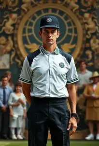 Wimbledon Umpire Outfit face swap