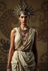 Woman Athenian Goddess face swap