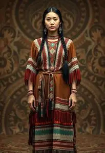 knee length dresses for ladies Native American Maiden Costume main image 0