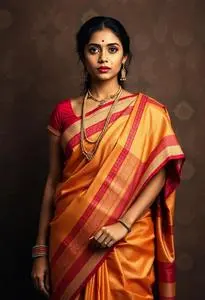 Woman Pattu Saree face swap