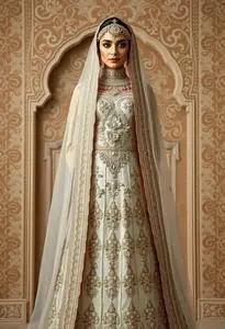 Walima Pakistani Bridal Dress face swap