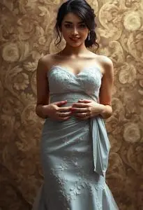 Wedding Guest Dress Hide Tummy face swap