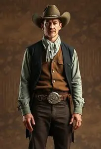 Western Preacher Outfit face swap