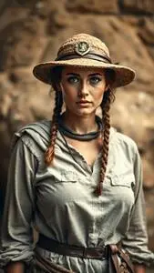Archaeologist Woman Costume face swap