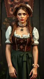 Authentic Oktoberfest Outfit Female Costume face swap