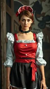 Beer Maid Costume Fancy Dress face swap
