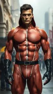 Bodybuilder Suit Costume face swap