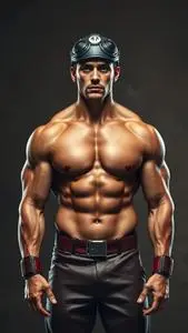 Bodybuilding Costume face swap