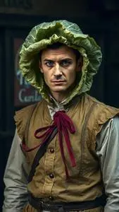 Cabbage Man Cosplay Fancy Dress face swap