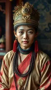 Cambodian Costume face swap