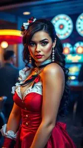 Casino Theme Outfit Woman Costume face swap