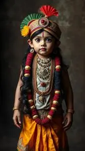 Child Shri Krishna Fancy Dress face swap