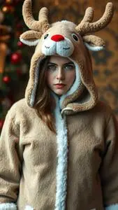 Clarice Reindeer Costume face swap