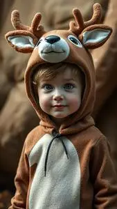 Debbie Deer Costume Toddler face swap