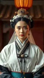 Edo Bride Outfit face swap