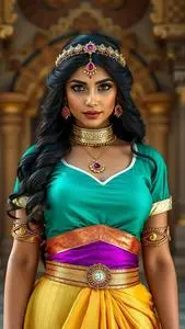 Aladdin Princess Jasmine Red Outfit Face Swap Buy Stock Photo