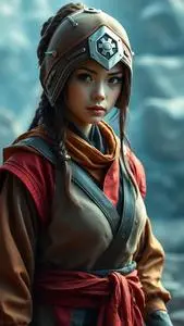 Female Mando Costume face swap