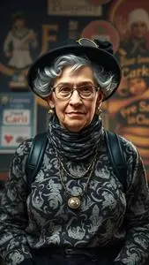 Gangsta Granny Outfit face swap