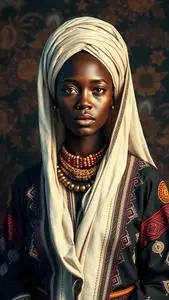 Ghanaian African Wear Style Woman Costume face swap