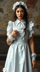 Milk Maid Outfit Costume face swap
