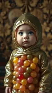 Newborn Jelly Bean Costume face swap