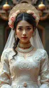 Non Traditional Wedding Attire Bride face swap