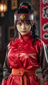 Kung Cutie Fighter Costume face swap
