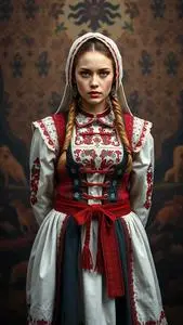 Latvian Folk Costume face swap