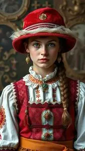 Lithuanian Folk Costume face swap