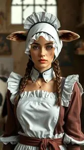 Maids Milking Costume face swap