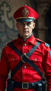 Man Canadian Mountie Rcmp Costume face swap