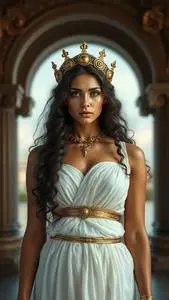 Greek Goddess Persephone Costume face swap