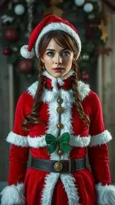Martha May Santa Outfit face swap