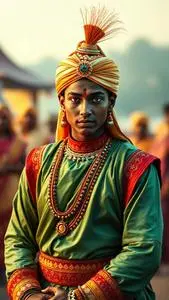 Gujarati Folk Dance Costume face swap