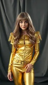 Hannah Montana Gold Outfit face swap