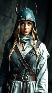 Huntress Viking Cosplay Female Fancy Dress face swap