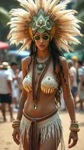 Ibiza Festival Outfit face swap