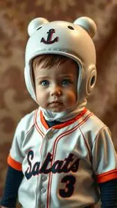 Infant Softball Outfit face swap