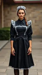 Actual French Maid Outfit Costume face swap
