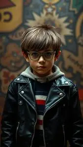 Kid Joey Ramone Costume face swap
