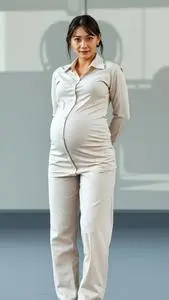 Work Outfit Hide Pregnancy face swap