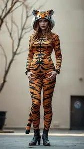 Woman Tigress Adult Costume face swap