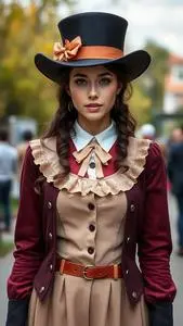 Woman Delightful Hatter Costume face swap